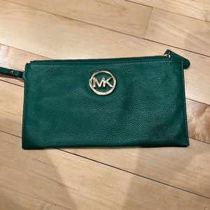 Michael Kors wristlet green